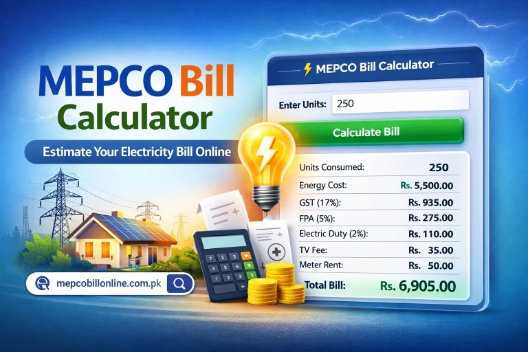 MEPCO Bill Calculator
